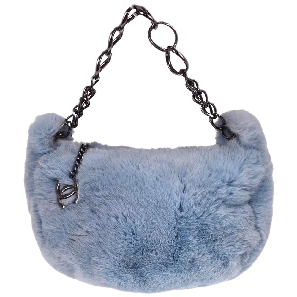 Chanel Chain Hobo Lapin Fur Small